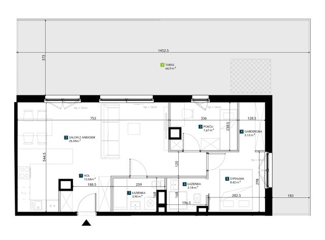 Mieszkanie 3-pokojowe Wrocław Krzyki, ul. Świeradowska. Zdjęcie 5