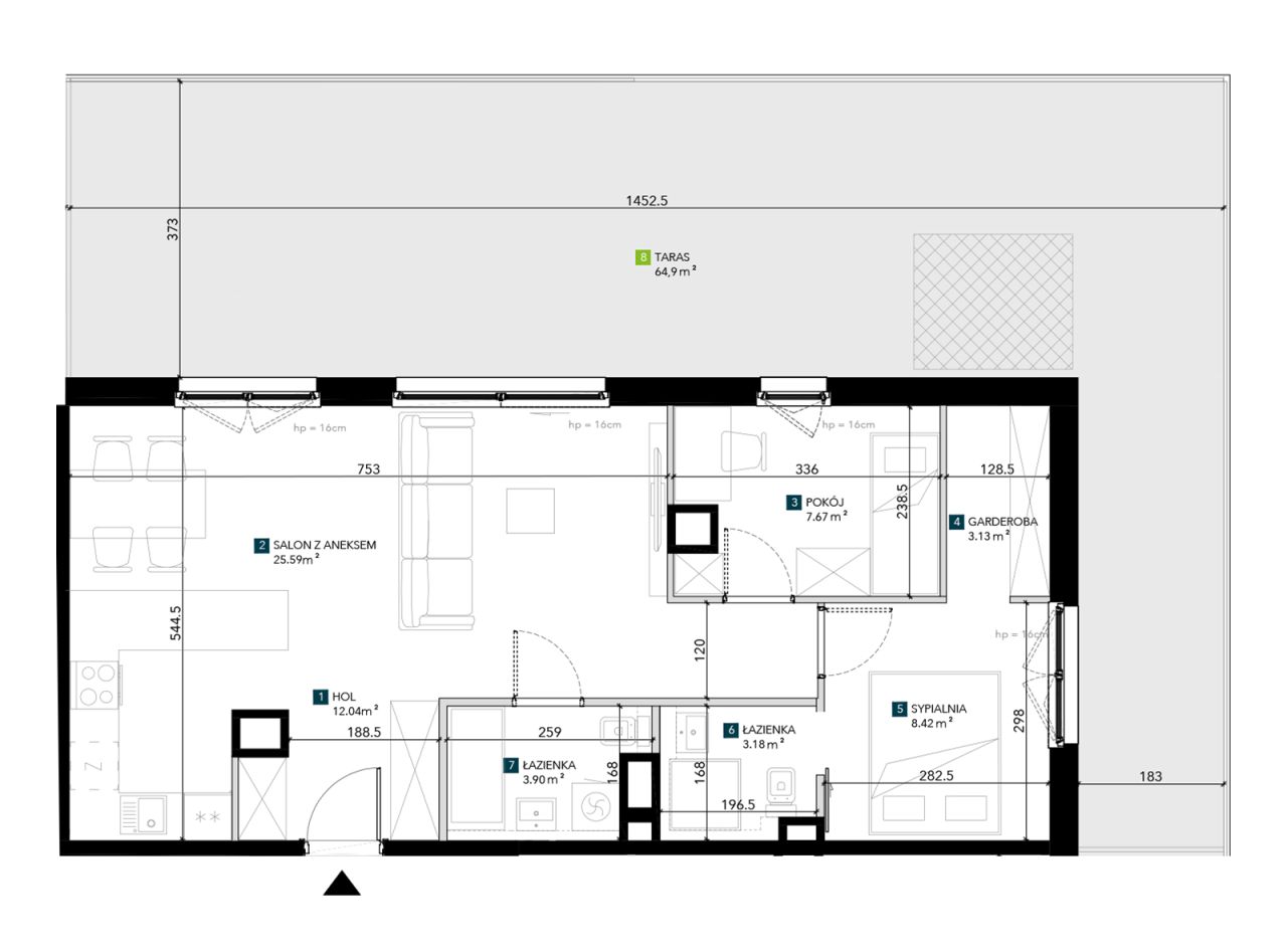 Mieszkanie 3-pokojowe Wrocław Krzyki, ul. Świeradowska. Zdjęcie 5