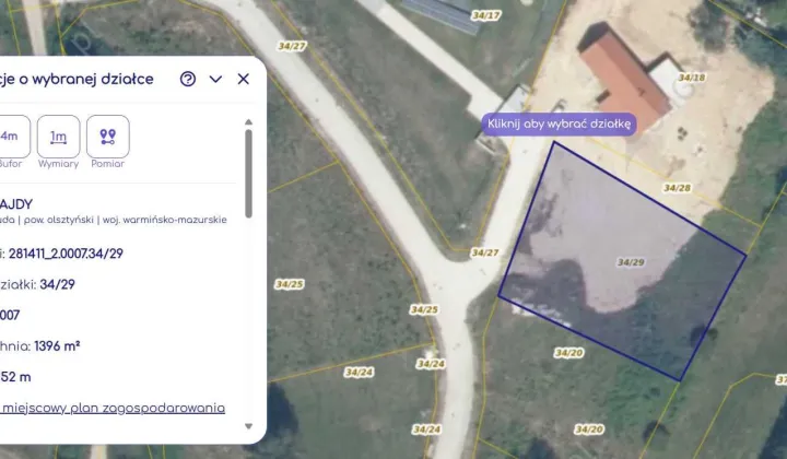 Działka budowlana Majdy