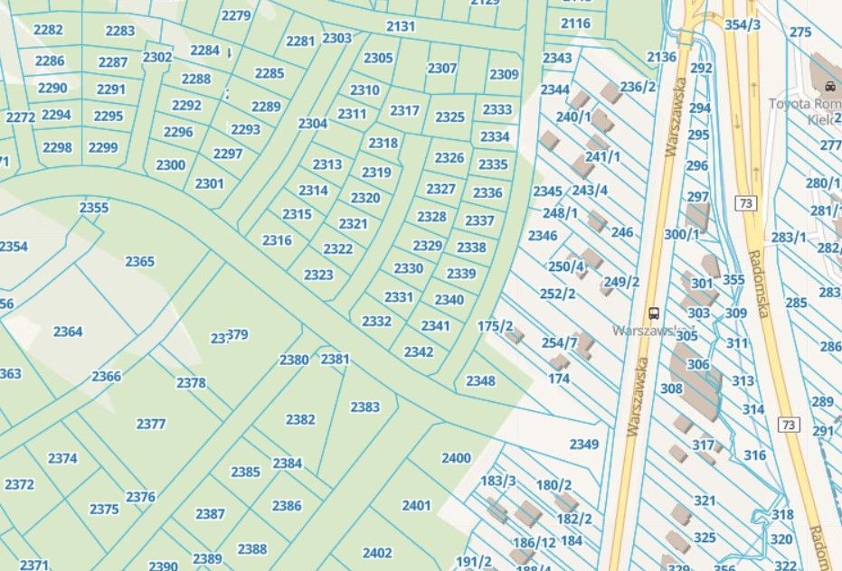 Działka budowlana Kielce, ul. Warszawska