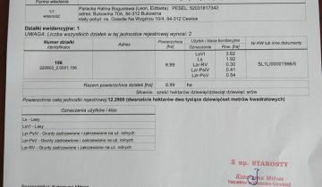 Działka leśna Bukowina