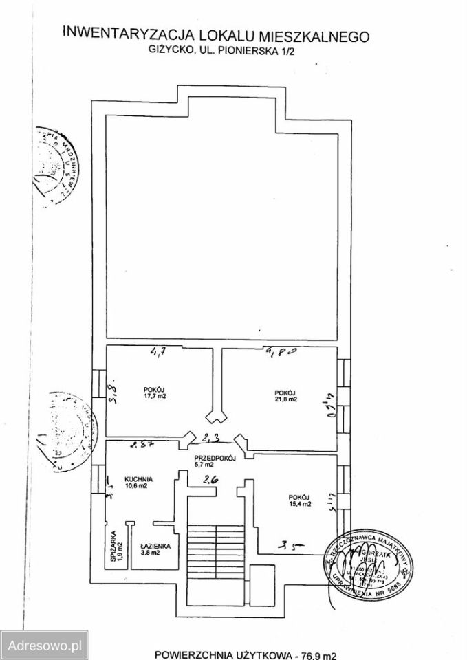 Mieszkanie 3-pokojowe Giżycko, ul. Pionierska. Zdjęcie 3