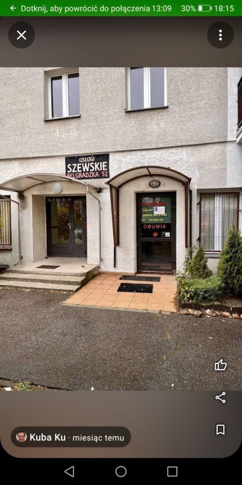 Lokal Warszawa Ursynów, ul. Belgradzka