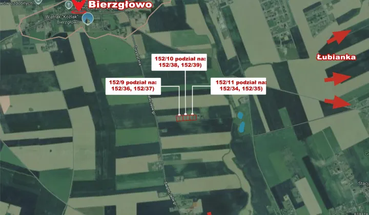 Działka budowlana Bierzgłowo