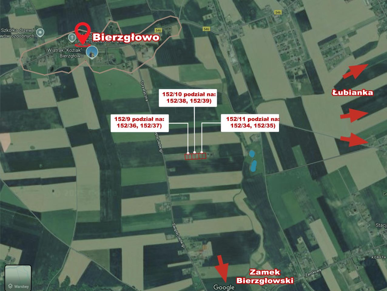 Działka budowlana Bierzgłowo