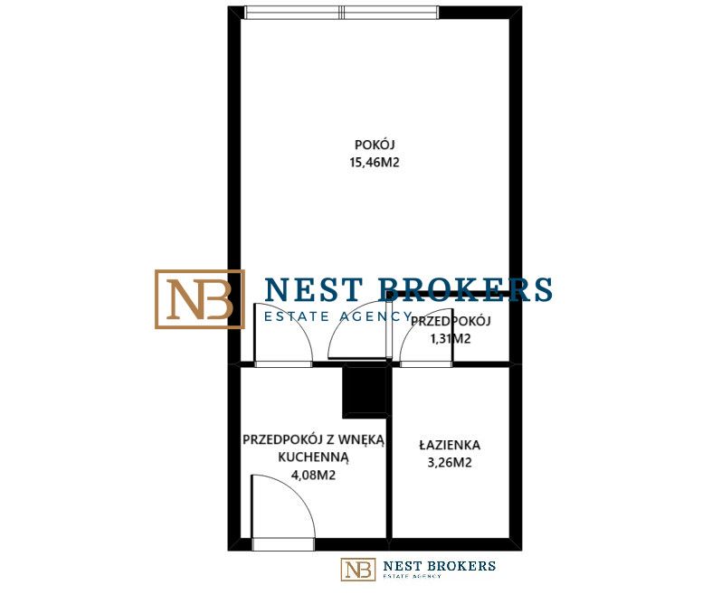 Mieszkanie 1-pokojowe Kraków Podgórze, ul. Spółdzielców. Zdjęcie 11