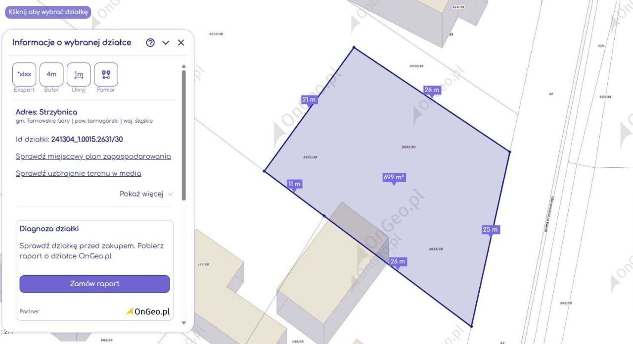 Działka budowlana Tarnowskie Góry Strzybnica. Zdjęcie 3