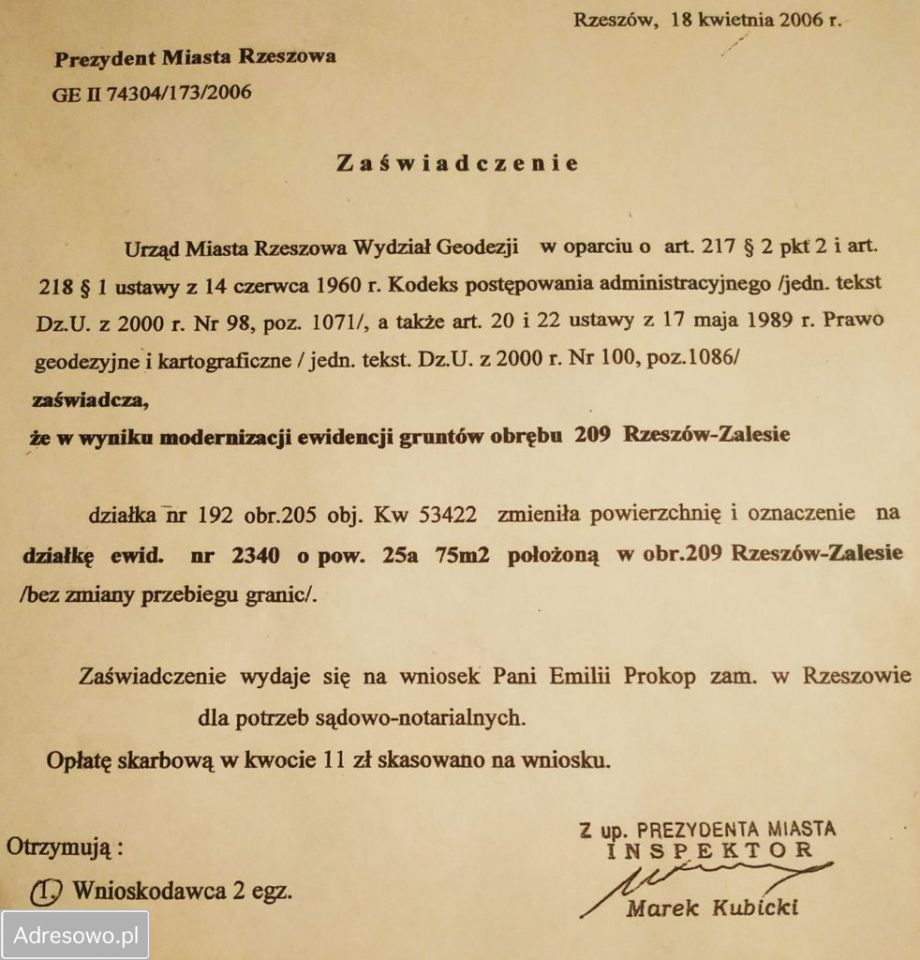 Działka budowlana Rzeszów Zalesie, ul. Jana Kiepury. Zdjęcie 6