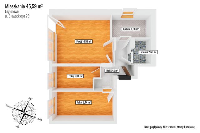 Mieszkanie 3-pokojowe Legionowo, ul. Juliusza Słowackiego. Zdjęcie 9