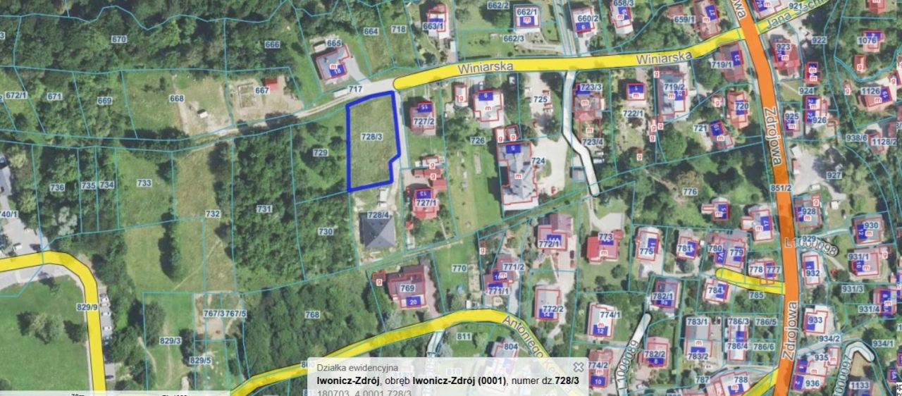 Działka budowlana Iwonicz-Zdrój, ul. Winiarska