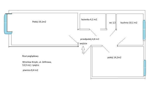 Mieszkanie 2-pokojowe Wrocław Krzyki, ul. Zefirowa. Zdjęcie 12