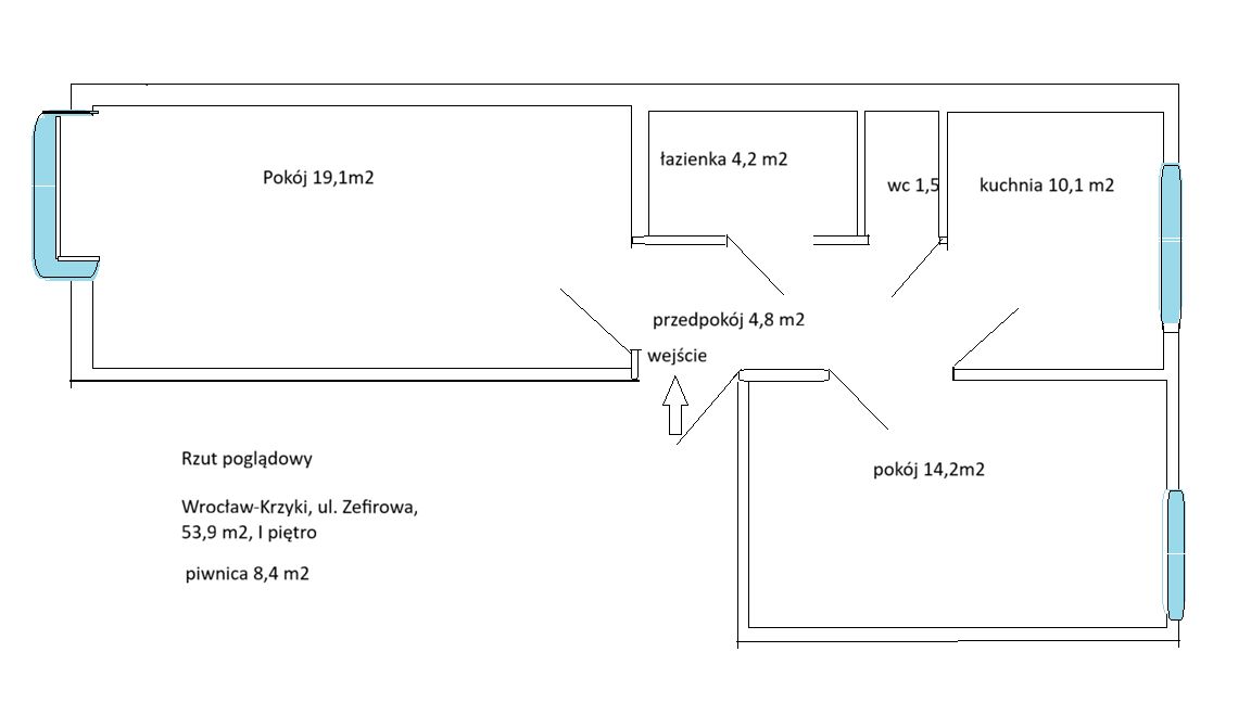 Mieszkanie 2-pokojowe Wrocław Krzyki, ul. Zefirowa. Zdjęcie 12