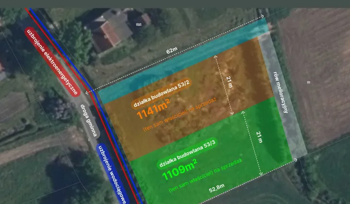 Działka budowlana Długosze