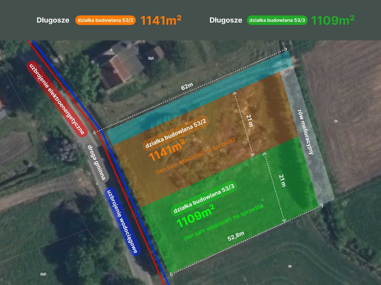 Działka budowlana Długosze
