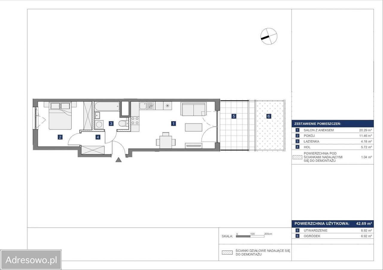 Mieszkanie 2-pokojowe Warszawa Ursynów, ul. Bokserska. Zdjęcie 6