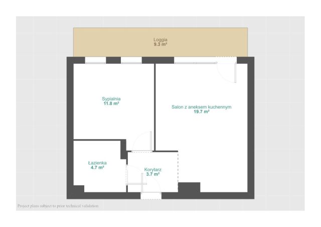 Mieszkanie 2-pokojowe Poznań Winogrady, ul. Hawelańska. Zdjęcie 15