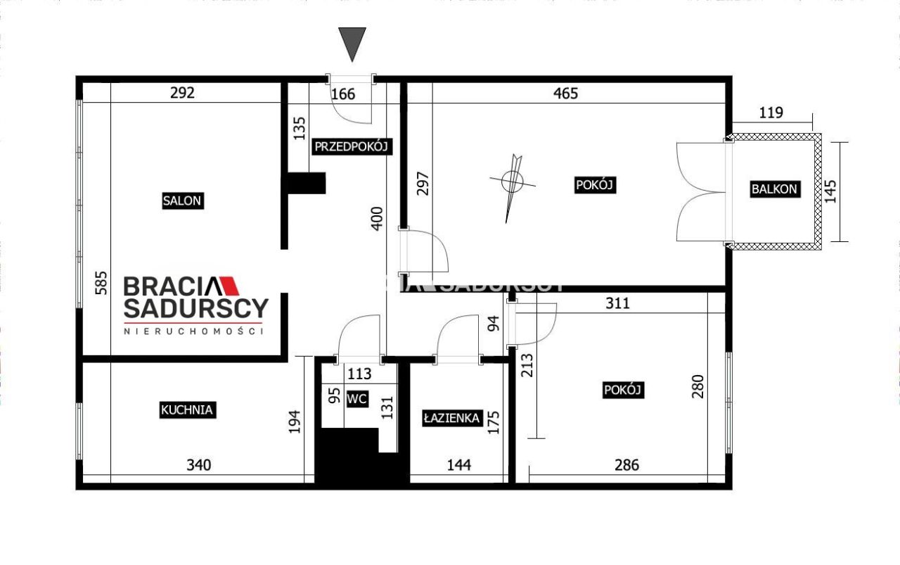 Mieszkanie 3-pokojowe Kraków Prądnik Czerwony, ul. Jakuba Majora. Zdjęcie 3