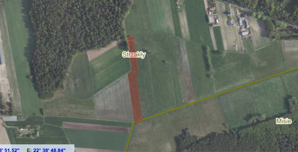 Działka rolna Strzakły
