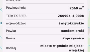 Działka rolno-budowlana Koprzywnica, ul. Czynowa