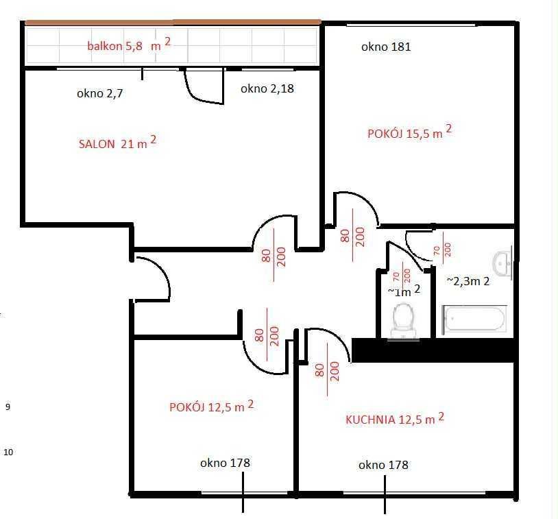 Mieszkanie 3-pokojowe Dziekanów. Zdjęcie 8