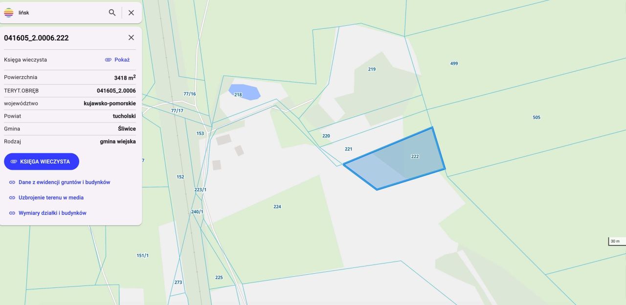 Działka rolno-budowlana Lińsk. Zdjęcie 6