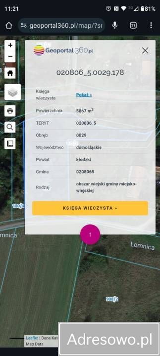 Działka rolno-budowlana Stara Łomnica. Zdjęcie 2