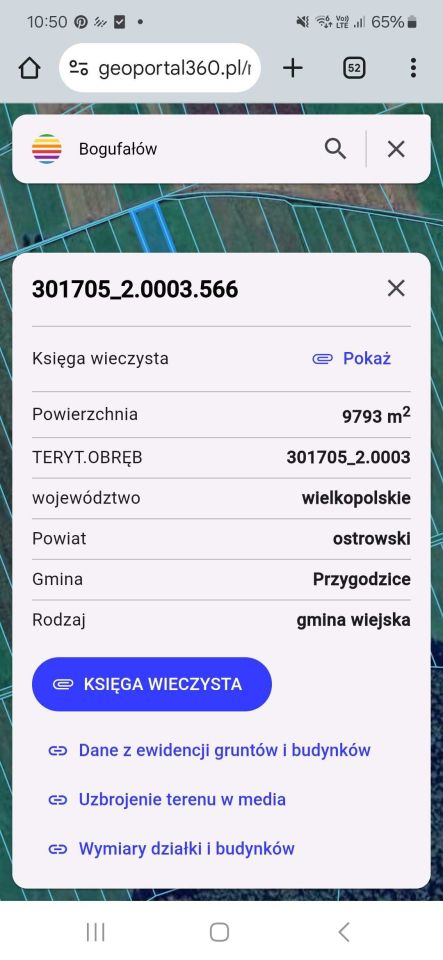 Działka rolna Bogufałów. Zdjęcie 3