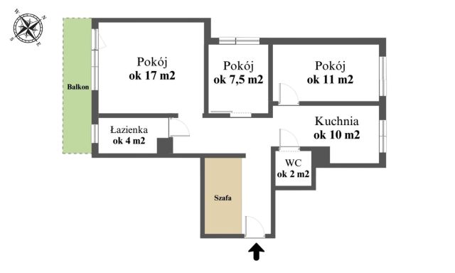 Mieszkanie 3-pokojowe Grudziądz Lotnisko, ul. gen. Józefa Kustronia. Zdjęcie 16