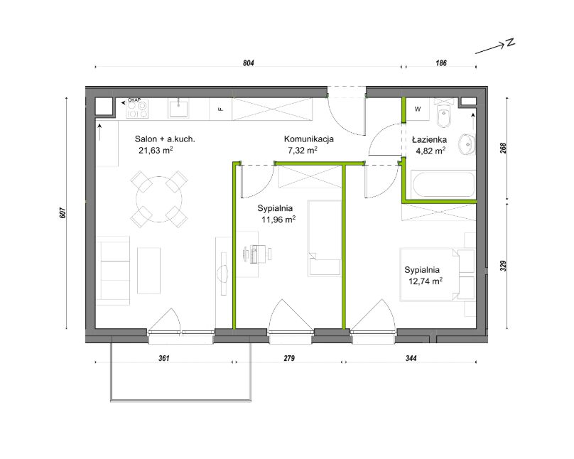 Mieszkanie 3-pokojowe Wrocław Ołtaszyn, ul. Orawska. Zdjęcie 8