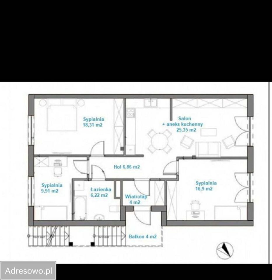 Mieszkanie 4-pokojowe Józefosław, ul. Grzybowa. Zdjęcie 15