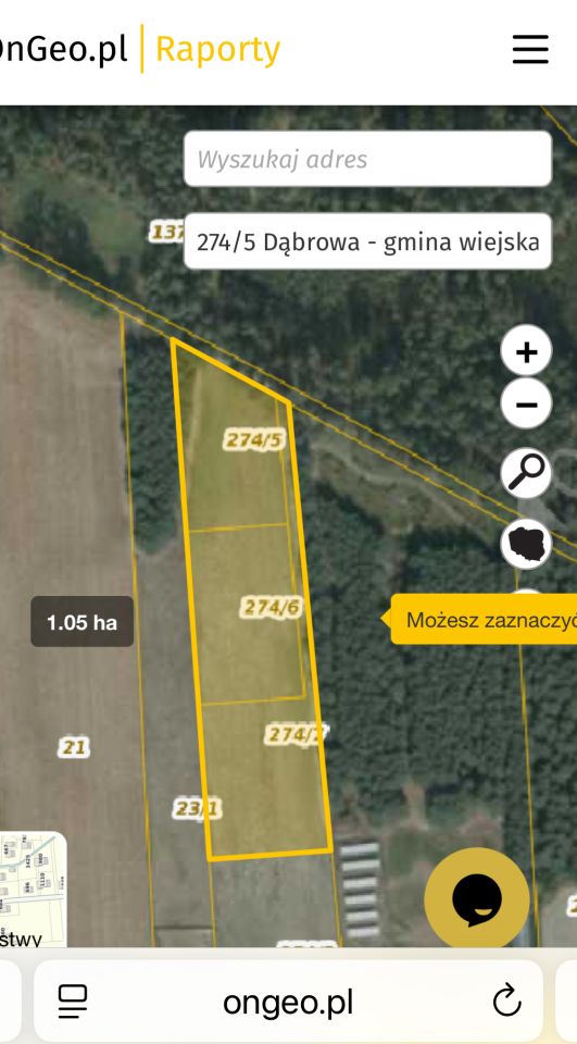 Działka rolno-budowlana Siedliska, ul. Pod Dębami. Zdjęcie 5