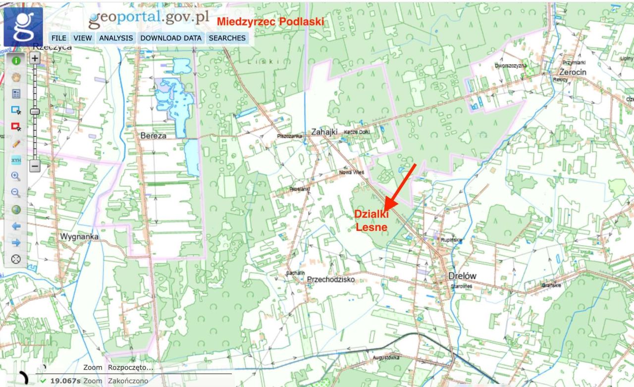 Działka leśna Zahajki. Zdjęcie 3