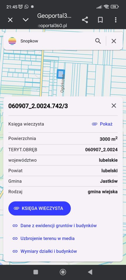 Działka budowlana Snopków, ul. Ogórkowa. Zdjęcie 1