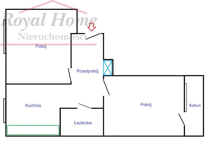 Mieszkanie 2-pokojowe Wrocław Krzyki, ul. Łódzka. Zdjęcie 13