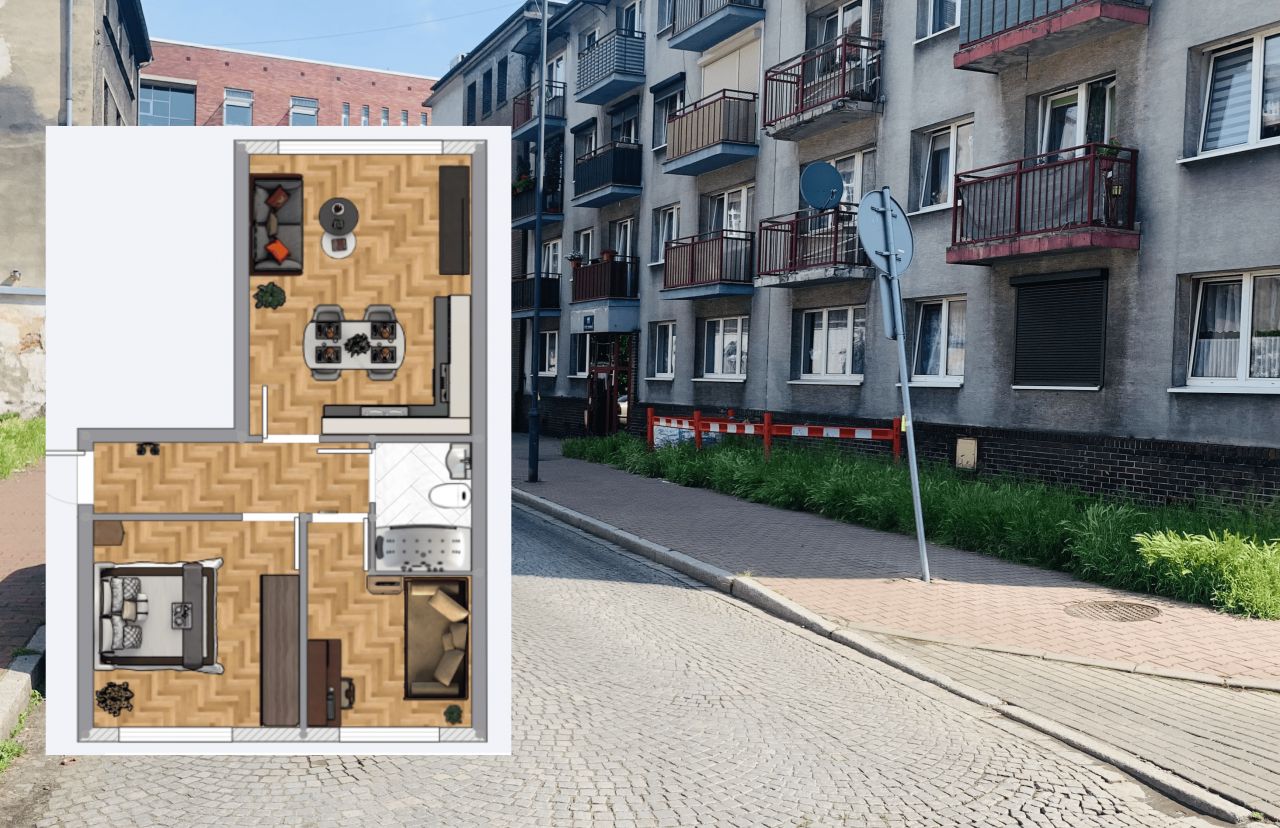 Mieszkanie 2-pokojowe Zabrze Centrum, ul. Stanisława Kobylińskiego