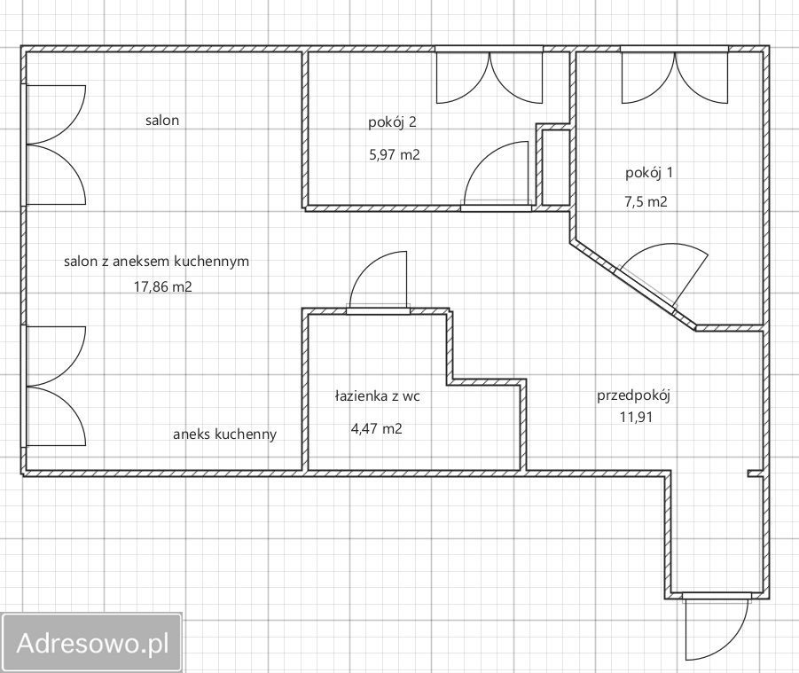 Mieszkanie 3-pokojowe Toruń Mokre, ul. Wojska Polskiego. Zdjęcie 16