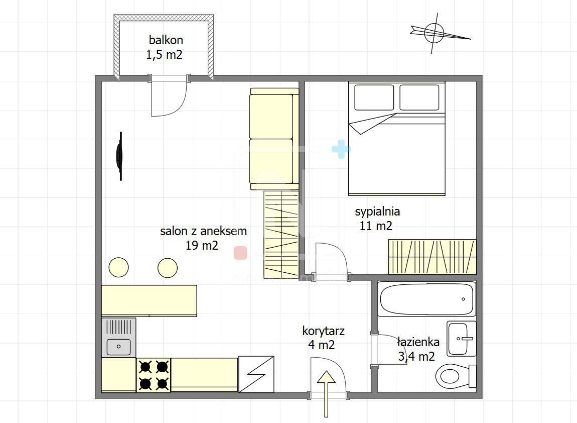 Mieszkanie 2-pokojowe Warszawa Mokotów, ul. Czerniakowska. Zdjęcie 12