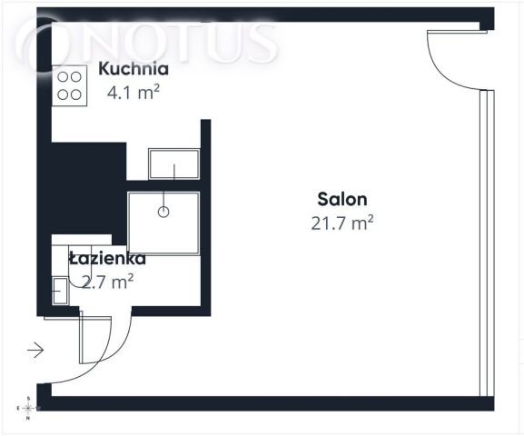 Mieszkanie 1-pokojowe Bielsko-Biała, ul. Leszczyńska. Zdjęcie 9