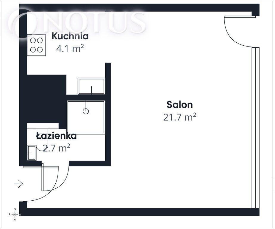 Mieszkanie 1-pokojowe Bielsko-Biała, ul. Leszczyńska. Zdjęcie 9
