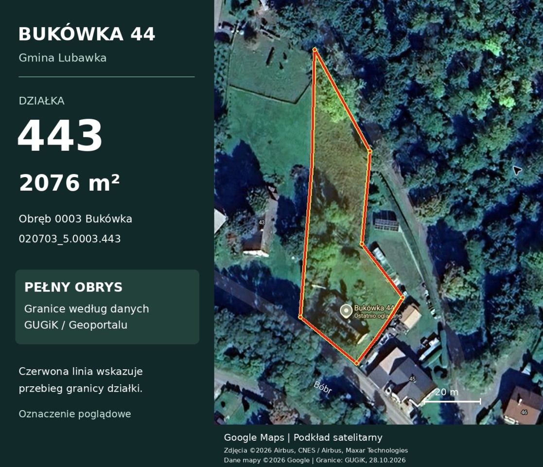 Działka budowlana Bukówka. Zdjęcie 1