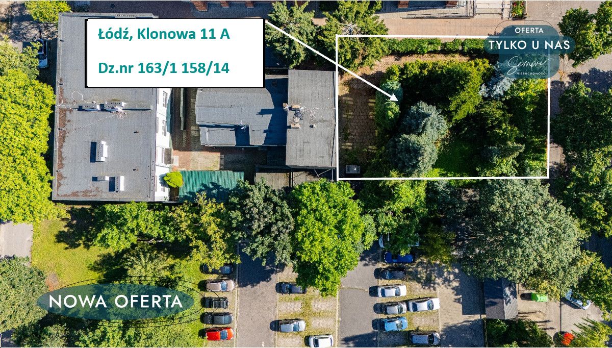 Działka inwestycyjna Łódź, ul. Klonowa