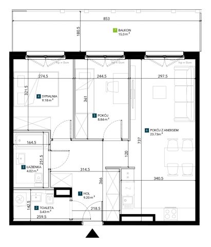 Mieszkanie 3-pokojowe Wrocław Krzyki, ul. Świeradowska. Zdjęcie 5