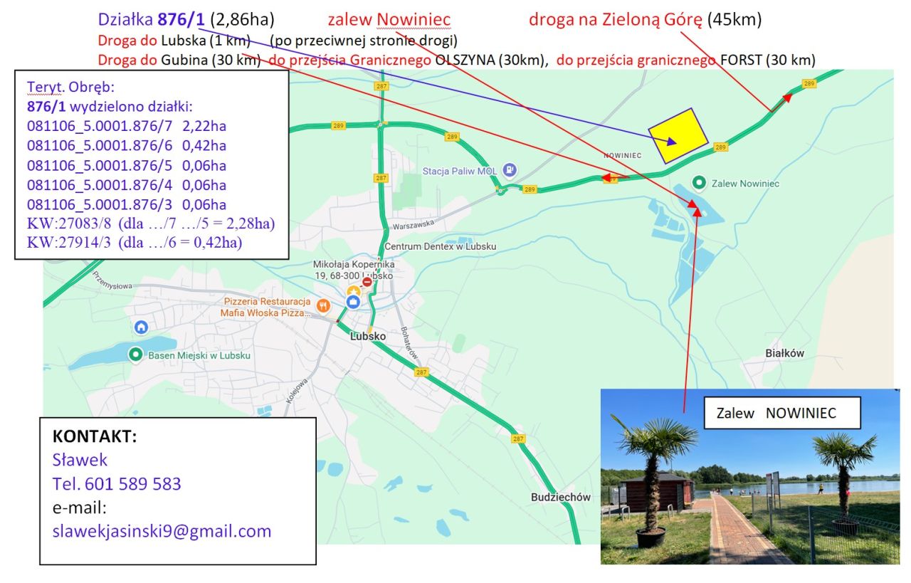 Działka inwestycyjna Lubsko, Nowiniec
