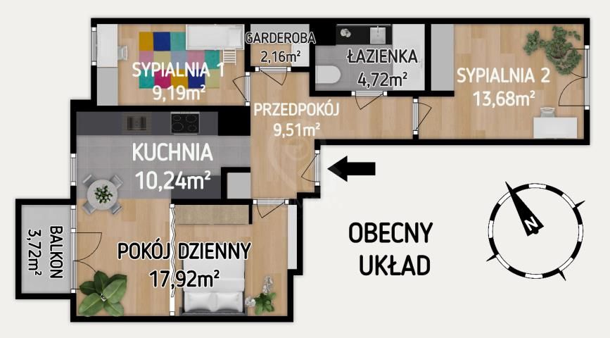 Mieszkanie 3-pokojowe Wrocław Krzyki, ul. Klasztorna. Zdjęcie 16