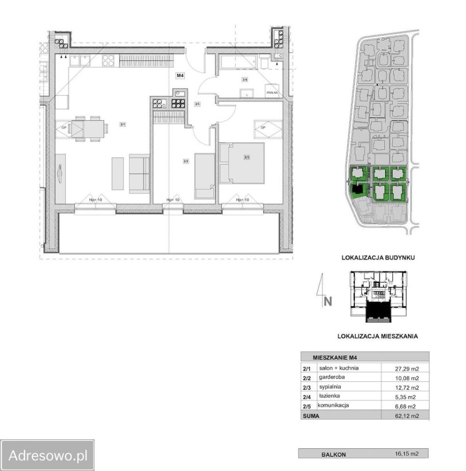 Mieszkanie 3-pokojowe Szczecin Warszewo, ul. Kalinowa. Zdjęcie 14