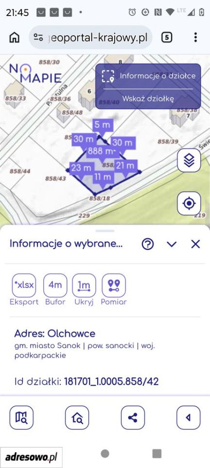 Działka budowlana Sanok Olchowce, ul. Świętojańska. Zdjęcie 3