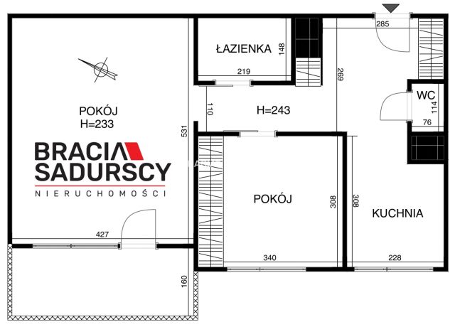 Mieszkanie 2-pokojowe Kraków Mistrzejowice, os. Mistrzejowice. Zdjęcie 24