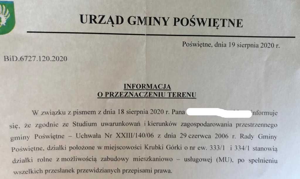 Działka budowlana Krubki-Górki. Zdjęcie 2