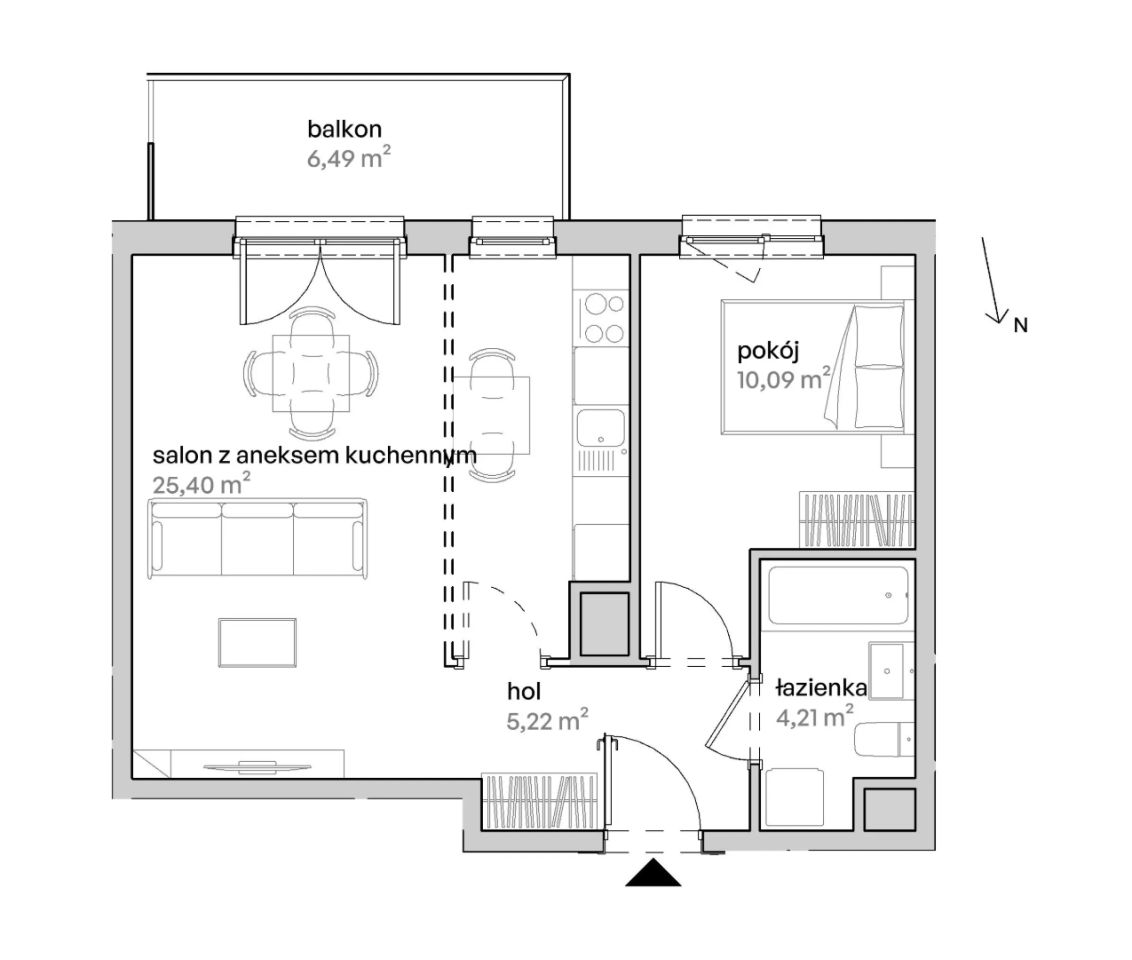 Mieszkanie 2-pokojowe Poznań Starołęka, ul. Unii Lubelskiej. Zdjęcie 7