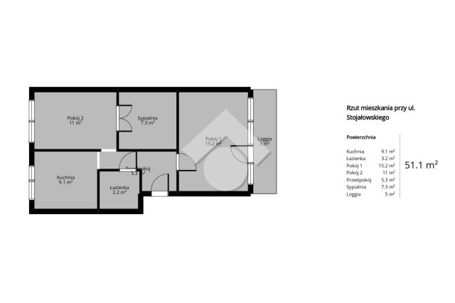Mieszkanie 3-pokojowe Kraków Kurdwanów, ul. Stanisława Stojałowskiego. Zdjęcie 13